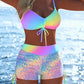 📢📢Letzter Tag – 50 % Rabatt!! ⏰Damen Bikini Set – Kordel-Top & Boyshorts, Verschiedene Designs🩱 Für Strand & Pool