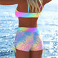 📢📢Letzter Tag – 50 % Rabatt!! ⏰Damen Bikini Set – Kordel-Top & Boyshorts, Verschiedene Designs🩱 Für Strand & Pool