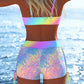 📢📢Letzter Tag – 50 % Rabatt!! ⏰Damen Bikini Set – Kordel-Top & Boyshorts, Verschiedene Designs🩱 Für Strand & Pool