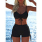 📢📢Letzter Tag – 50 % Rabatt!! ⏰Damen Bikini Set – Kordel-Top & Boyshorts, Verschiedene Designs🩱 Für Strand & Pool