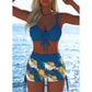 📢📢Letzter Tag – 50 % Rabatt!! ⏰Damen Bikini Set – Kordel-Top & Boyshorts, Verschiedene Designs🩱 Für Strand & Pool