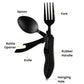 【Praktisches Geschenk】4-in-1 faltbares multifunktionales Outdoor-Besteck