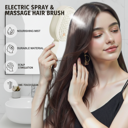 Elektrische Haarbürste mit Sprüh- und Massagefunktion