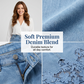 ✨Eng anliegender Jeansrock für Damen mit durchbrochener Spitzenborte