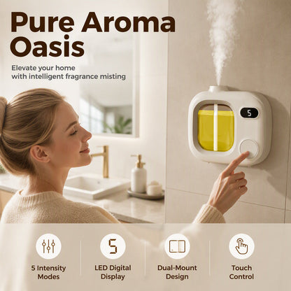 🕯️🔥Gratisgeschenkeä ätherische Öle  ✨Intelligenter LED-Aromadiffusor mit Nebelregulierung – an der Wand montierbares Duftnebelgerät