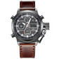 ⌚ Vintage Dual-Display Quarz- & LED-Uhr