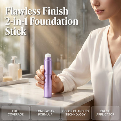 ✨ 2-in-1 Foundation-Stick mit integriertem Pinsel – Ivory